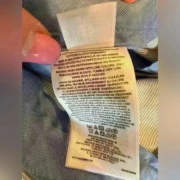 Brooks Brothers lightweight advantage chino Clark size 40/32, pinstripe, EUC - Picture 5 of 6